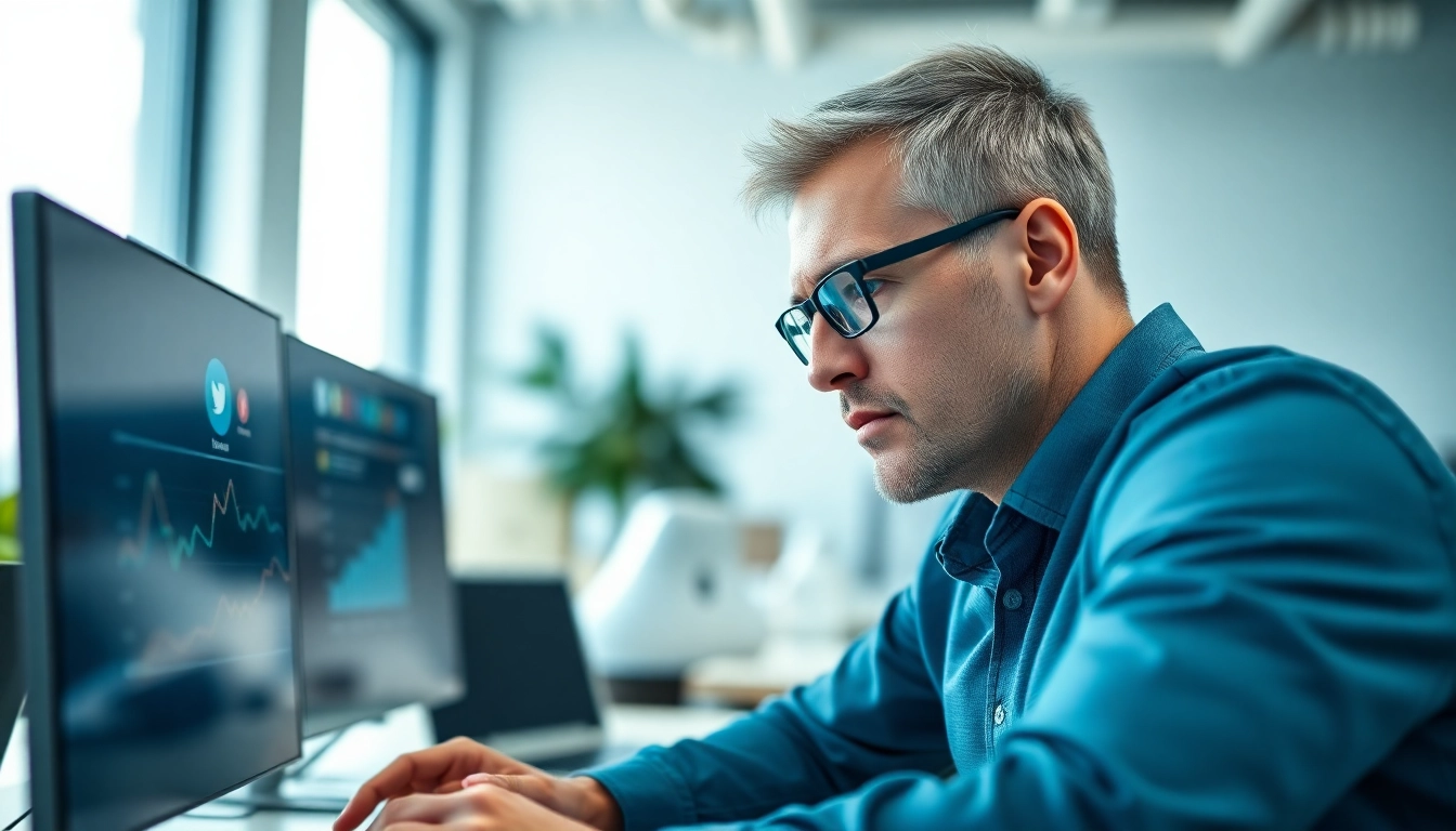Analyze performance metrics with an innovative smm panel in a modern office.