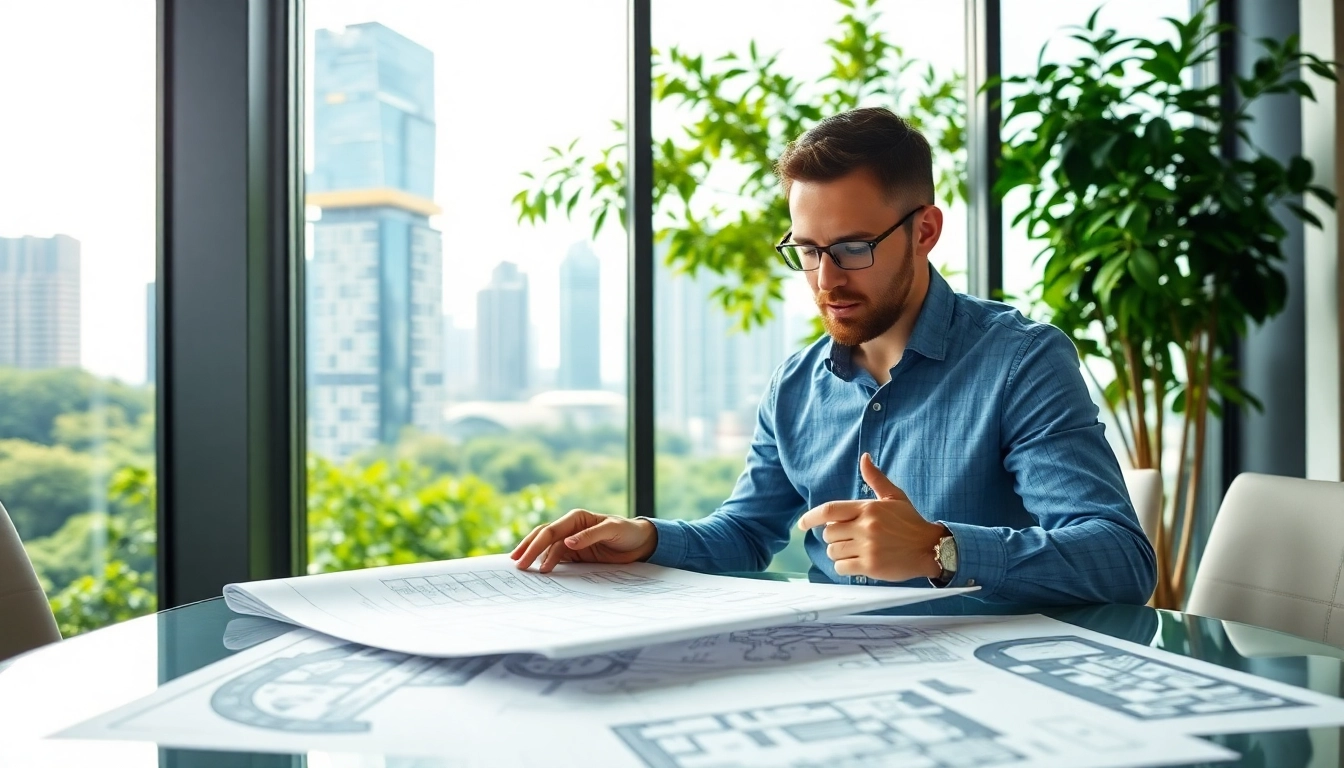Analyze new developments at https://newdeveloperlaunch.sg with a real estate expert in a bright office.