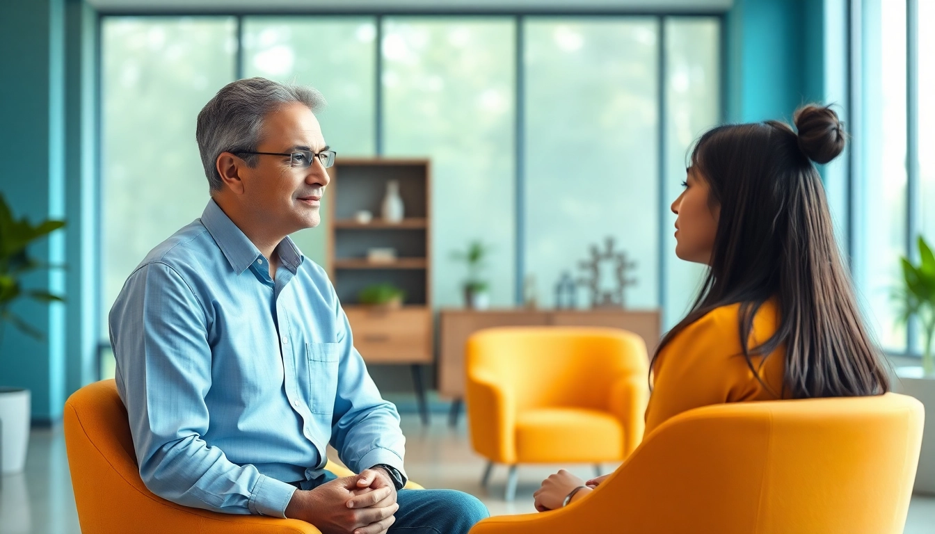 Engaging in therapy at a German psychiatric clinic India, with a supportive therapist and serene environment.
