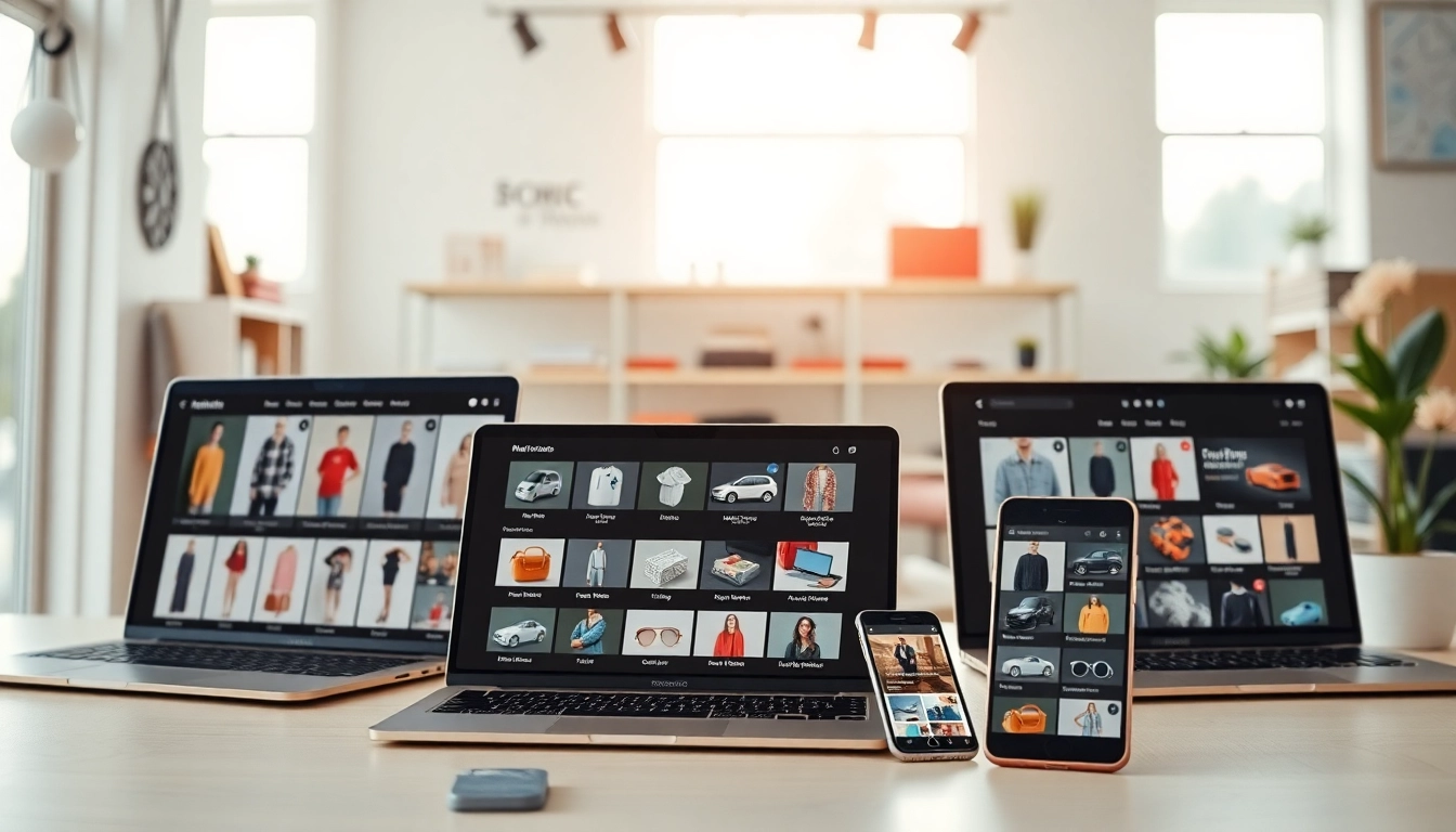 Interact with a vibrant Multi-Store showcasing diverse product categories and a user-friendly design.