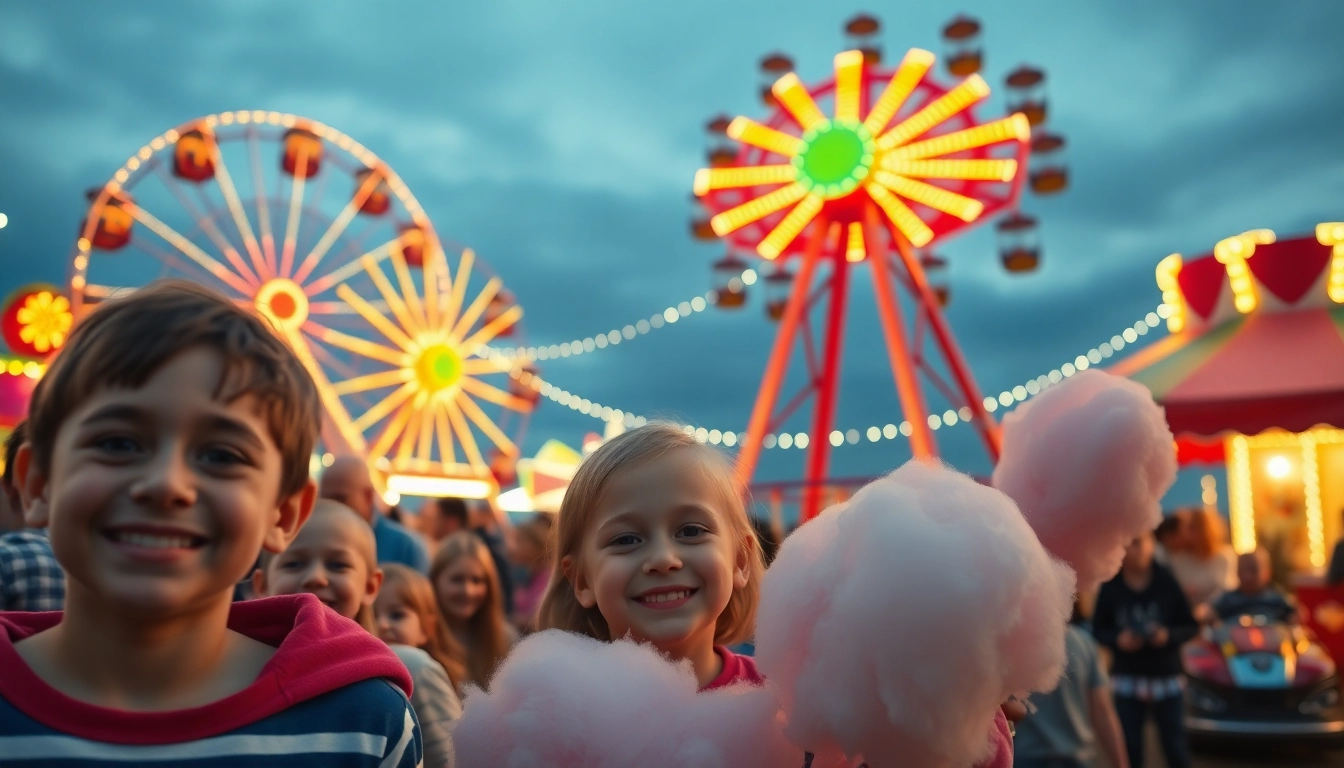 Experience the fun fair for hire Newcastle with vibrant rides, excited families, and festive lights.