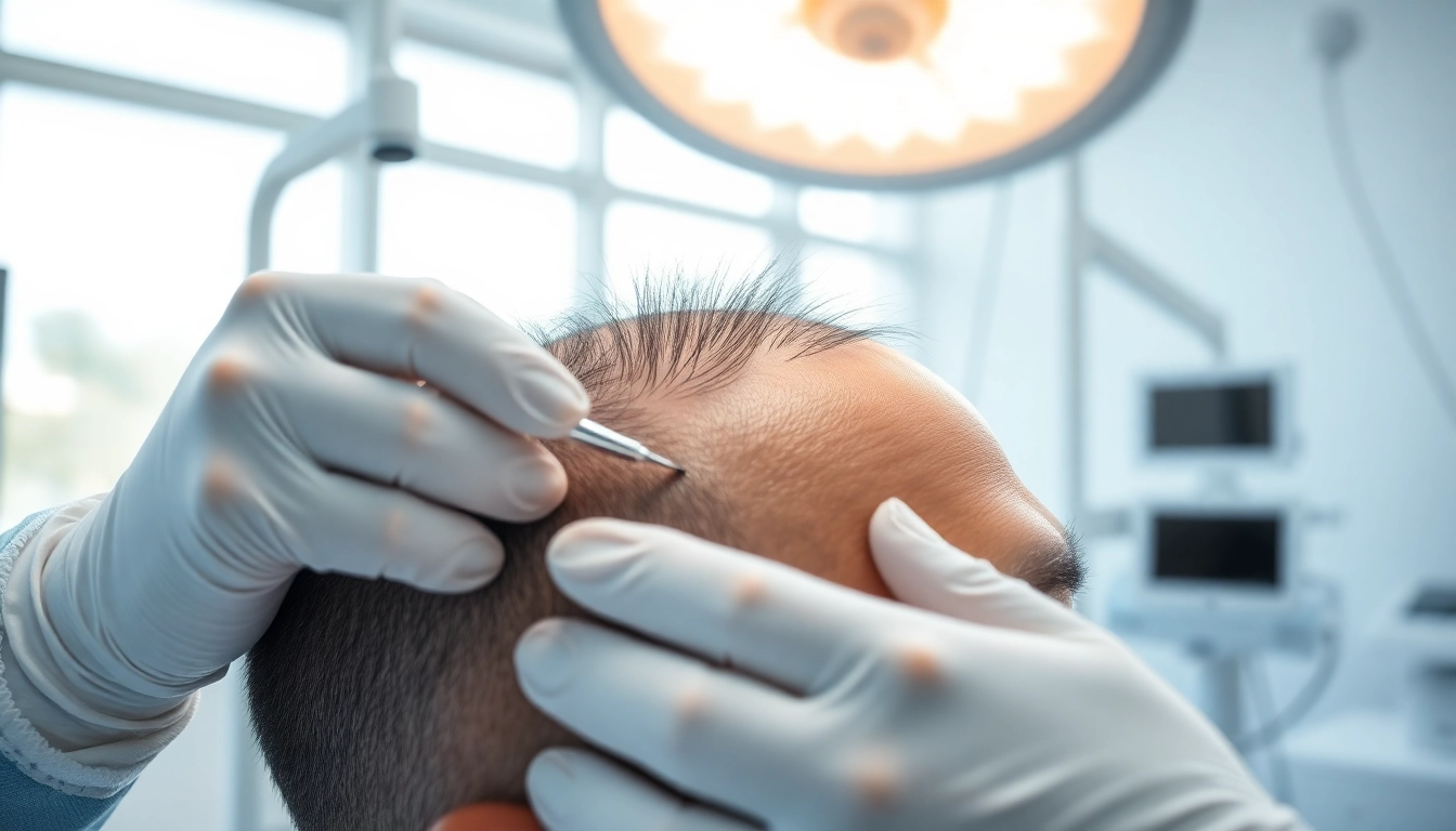 Expert hair transplant istanbul procedure highlighting skilled surgeon in a modern clinic