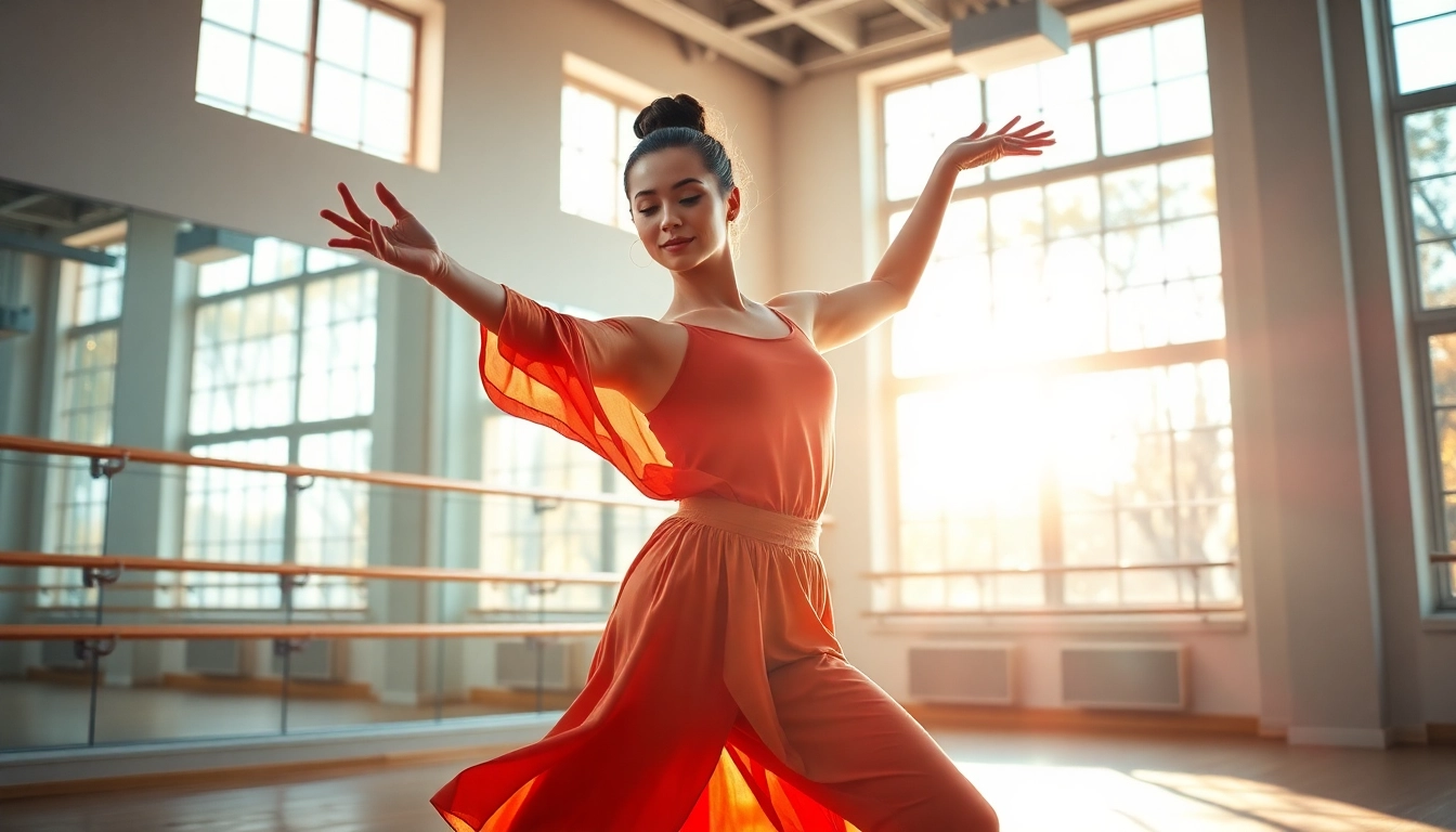 Experience the art of seedance as a dancer showcases graceful techniques in a vibrant studio.