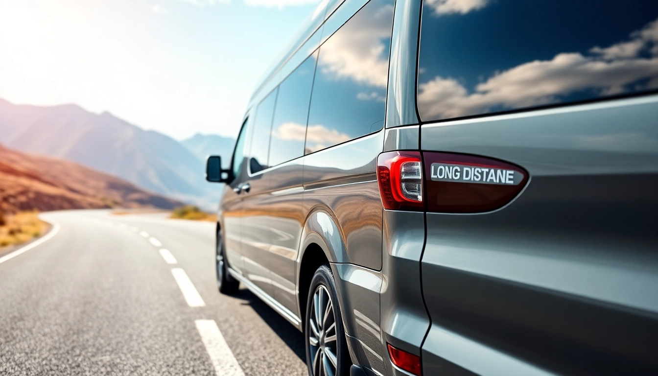 Experience reliable LONG DISTANCE TAXI TRANSFERS in a luxury vehicle on a scenic road.