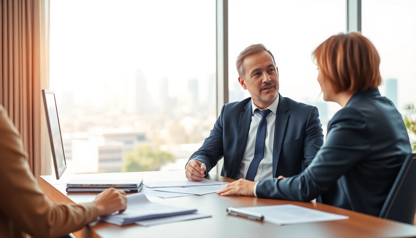 Engaging personal injury lawyer at work discussing a case with a client at https://www.cohanlegal.com.