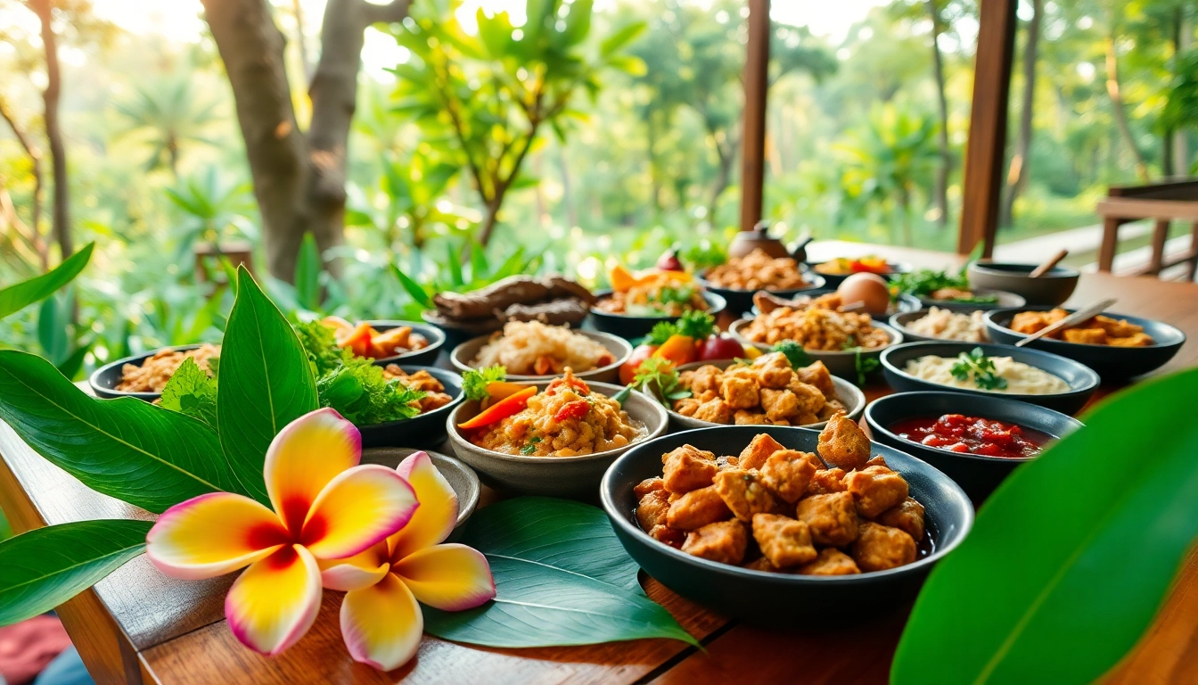 Rasakan suletoto dan hidangan tradisional lainnya di atas meja kayu yang indah.
