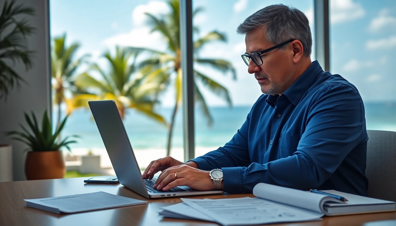 Boost your online presence with Clearwater FL SEO by a dedicated consultant analyzing data.