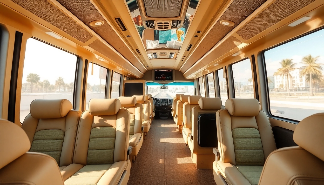 Experience the luxurious interior of a charter bus from https://miamicharterbus.com designed for comfort.
