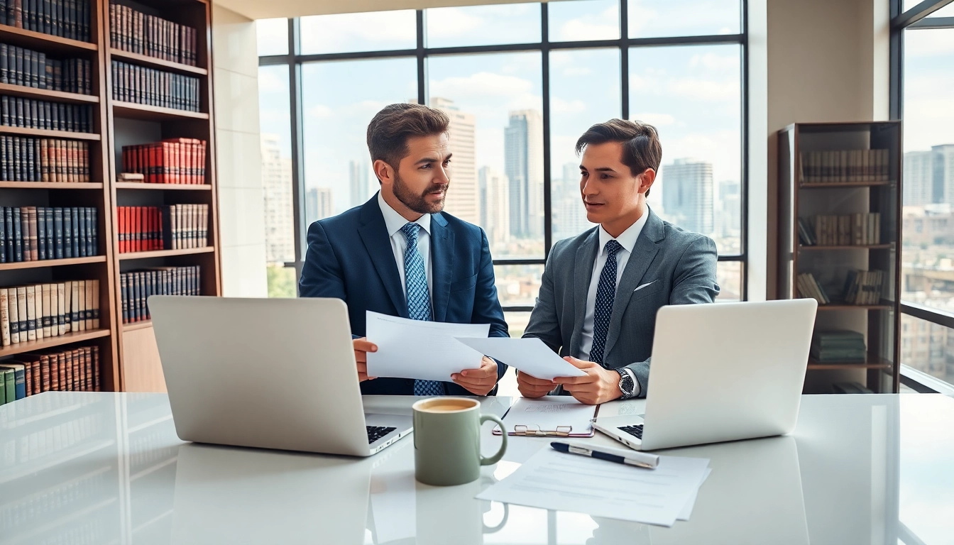 An engaged Orlando Personal Injury Lawyer consultation, exuding professionalism and trust, in a modern office.