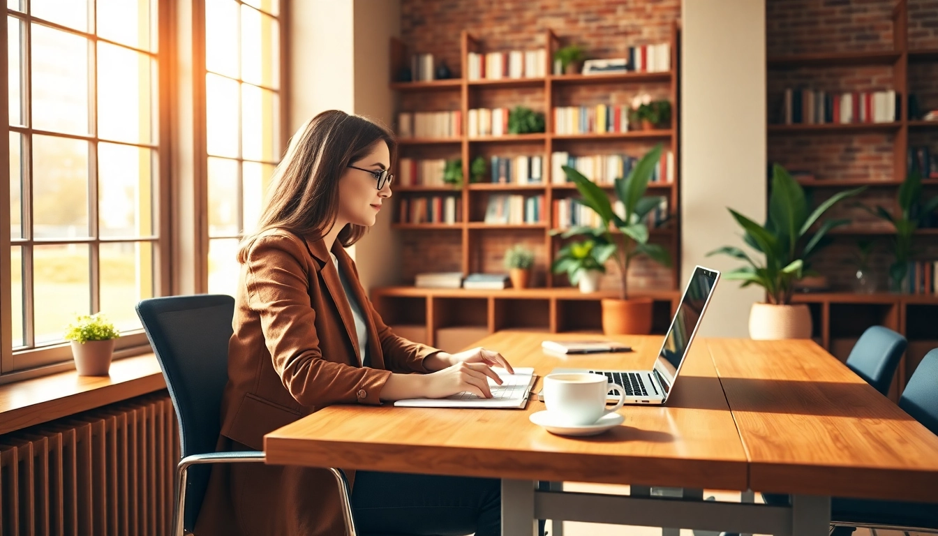 Rédaction de contenu sur buzznetting.fr dans un bureau moderne lumineux.