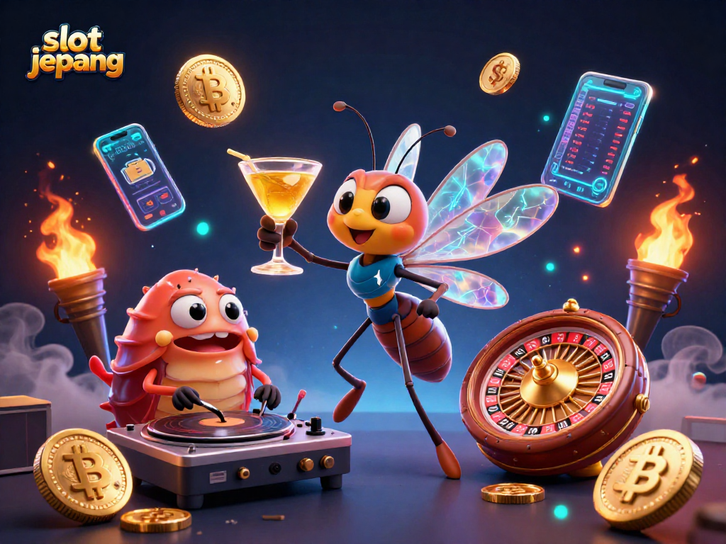 Experience slot jepang excitement with a vibrant casino-themed digital illustration.