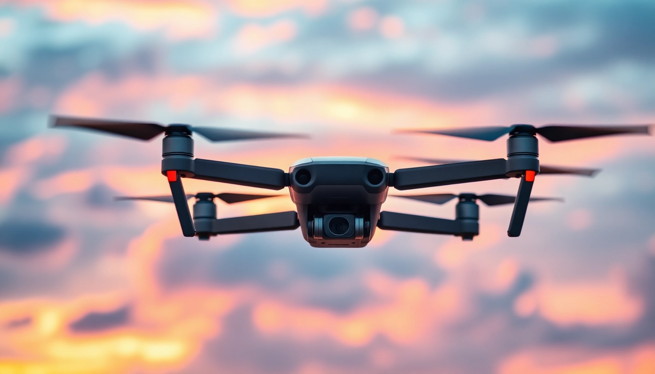 Showcasing the insta360 antigravity a1 drone flying at sunset, capturing stunning 8K footage in a vibrant sky.