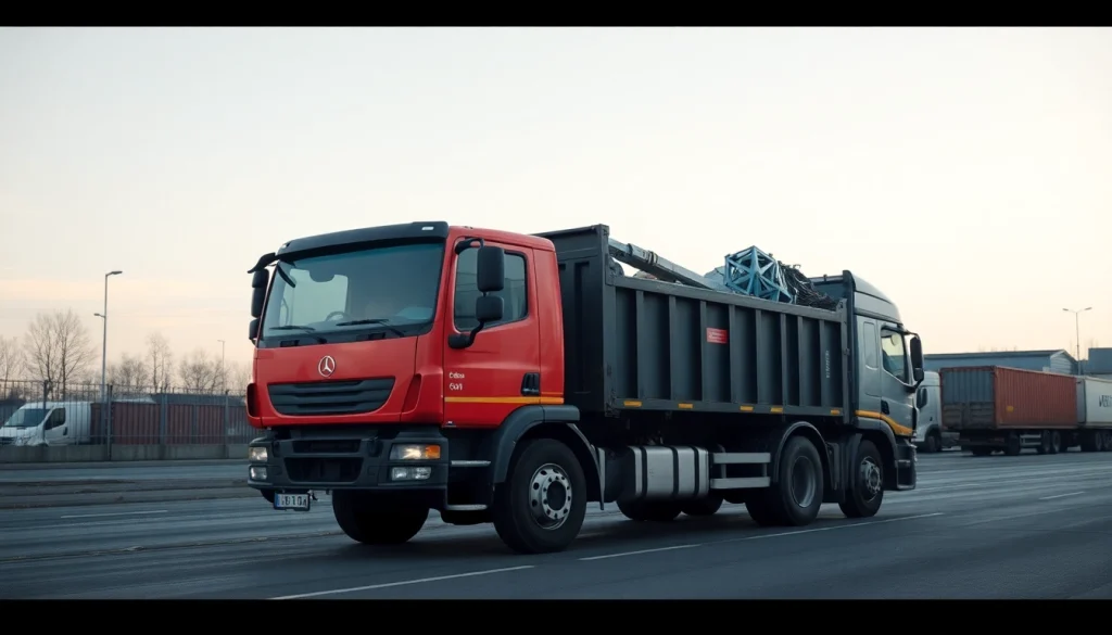 Schrotthändler Düsseldorf lädt wertvolle Metalle auf einen Lkw für eine umweltfreundliche Entsorgung.