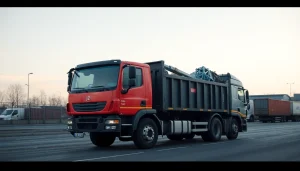 Schrotthändler Düsseldorf lädt wertvolle Metalle auf einen Lkw für eine umweltfreundliche Entsorgung.