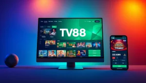 TV88 online gaming interface showcasing diverse games and user-friendly design