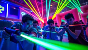 Speel intensief lasergame bij https://eventmaker-lasergame.nl met kleurrijke verlichting en dynamische actie.