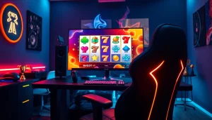 Menampilkan antarmuka bukti4d slot dalam suasana gaming modern yang energik.