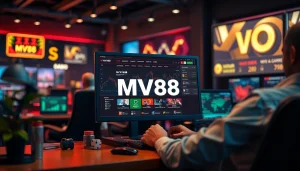 MV88 online gaming experience, showcasing user interaction and digital transactions.