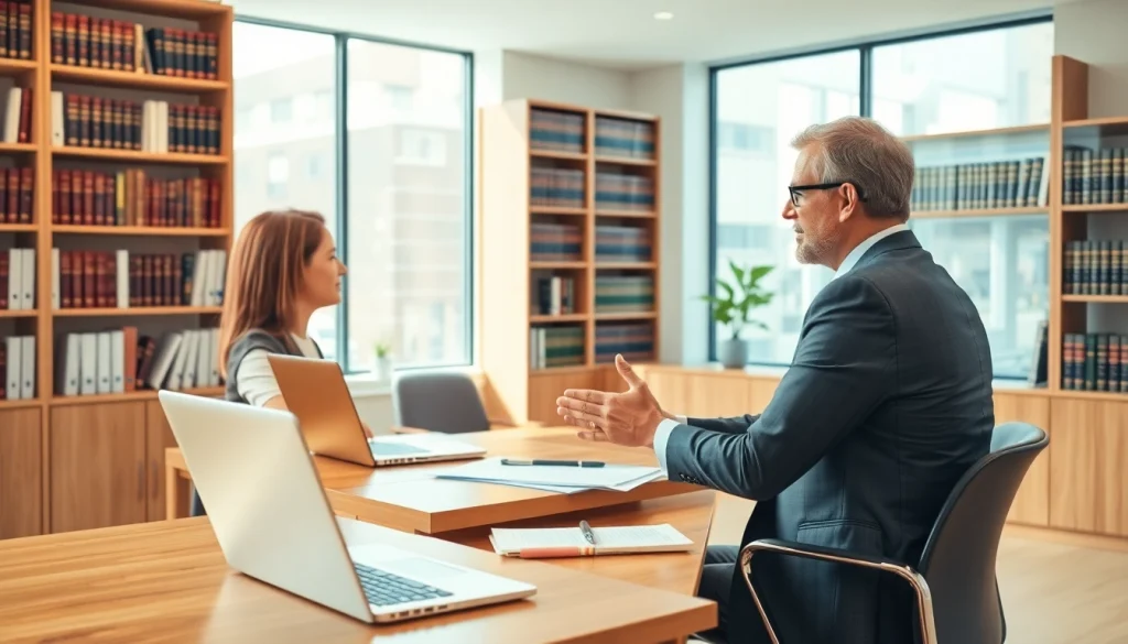 Consultation with a lawyer at https://www.arcalaw.com, showcasing a professional environment.