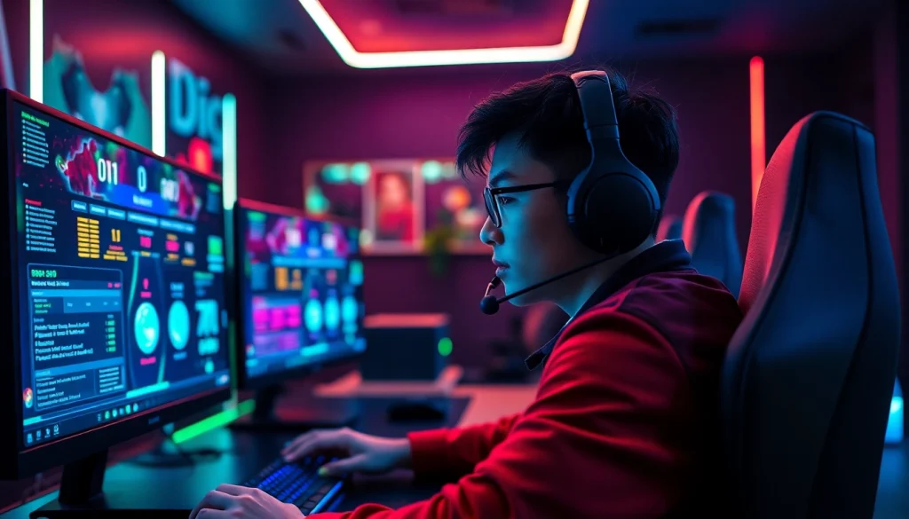 Menampilkan pemain terfokus dalam sesi permainan bolahiu game dengan atmosfer yang energik.