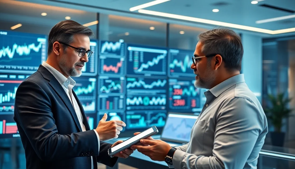 Professional financial advisor showcasing secure online gambling services with digital analytics in 2025