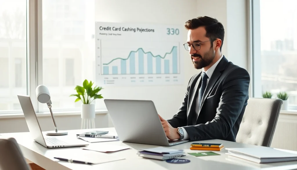 신용카드 현금화에 대한 방법을 설명하는 전문가의 모습으로, 신뢰감을 주는 분위기입니다.