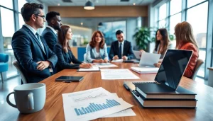 Team at https://www.fisher-wilsey-law.com discussing legal strategies in a bright office