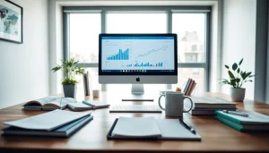 Engaging workspace showcasing an effective smm reseller panel setup, highlighting social media metrics and marketing tools.