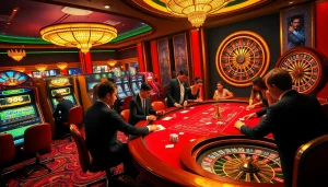 Experience the excitement of winning at xx88 com with players engaging at a vibrant casino table.