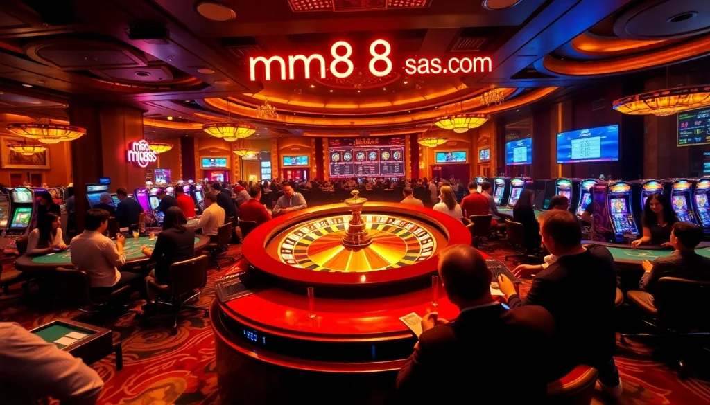 Experience the excitement of winning at mm88 sa com casino with players engaged in thrilling roulette and poker games.