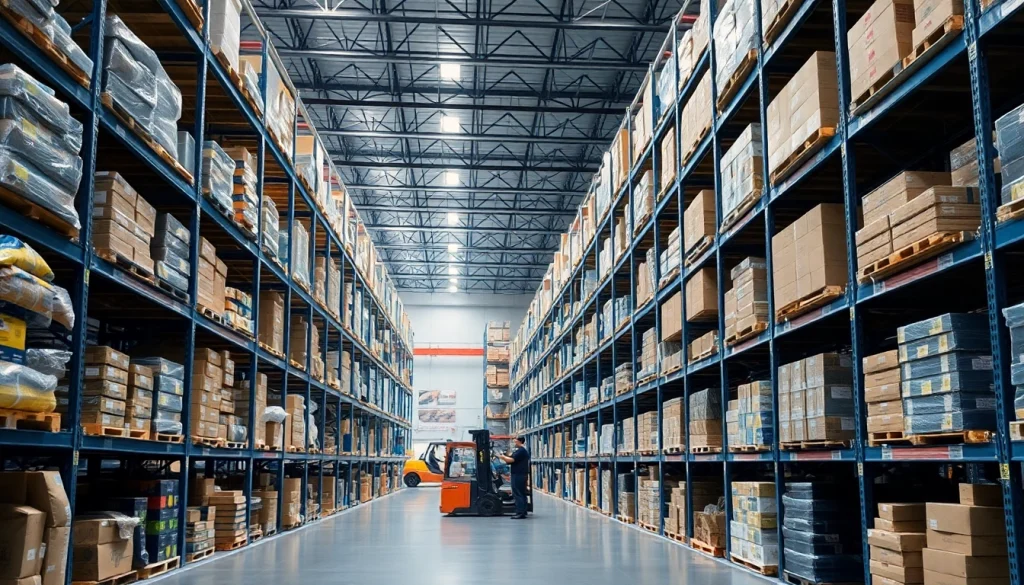 Enhance your understanding of warehousing with a professional facility showcasing organized storage.