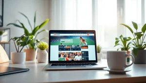 Engage with the mm88.com betting interface on a sleek laptop within a cozy workspace.