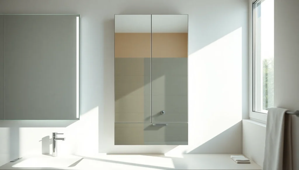 Verleihen Sie Ihrem Bad Charme mit dem sonni Spiegelschrank, der modernes Design und praktische Beleuchtung bietet.