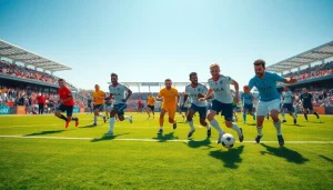 Engaging sports activities with athletes at sportsbytes.com.ph stadium, showcasing competitive spirit.