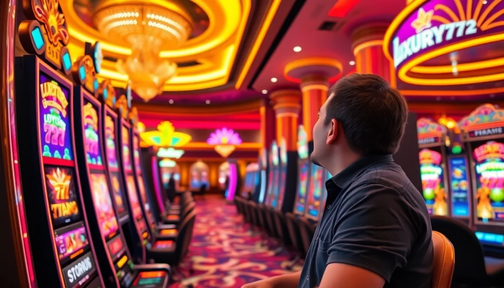 Jelajahi pengalamannya bermain luxury777 slot dengan suasana kasino yang mewah dan menarik.