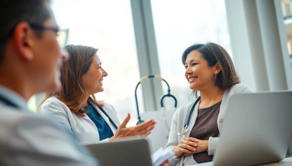 Consultation entre un professionnel de la santé et un patient chez https://kolivent.com, créant un environnement de confiance.