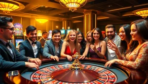 Players enjoying thrilling casino games at KJC AC 2 with cards and chips.