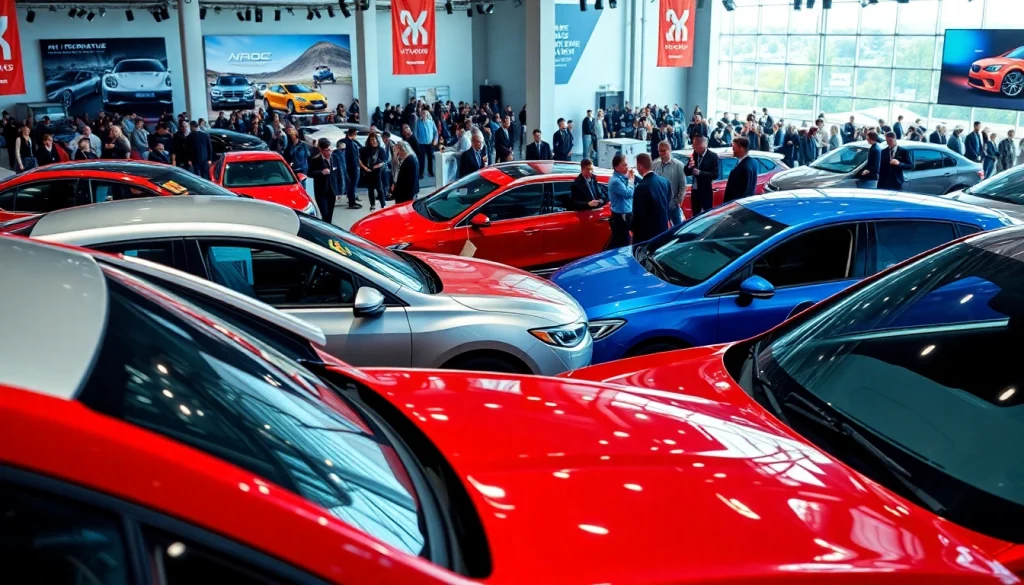 Experience the exciting Auto Cars Show with diverse vehicles under bright lighting.