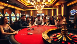 Experience the thrill of high-stakes gambling at luck882's luxurious casino.