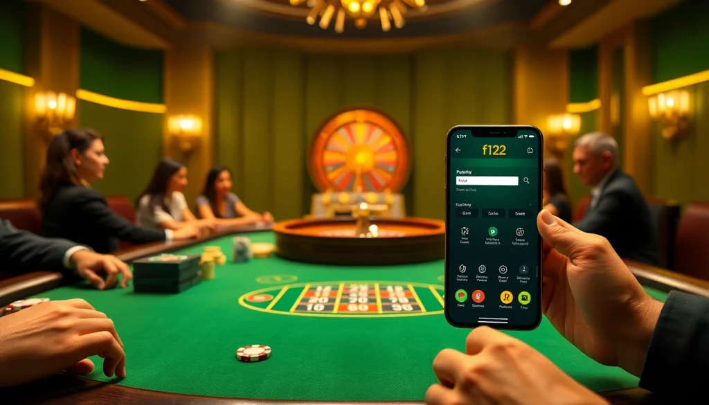 Experience thrilling gameplay with the f12 App at a luxurious casino.