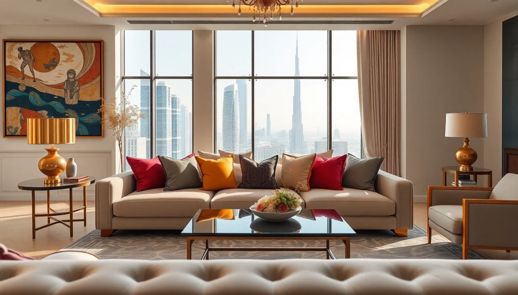 Enhance your space with exceptional interior design dubai showcasing luxurious living rooms.