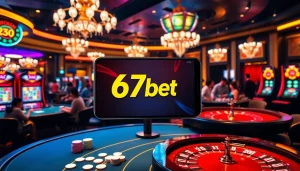Experience the excitement of gambling with 67bet Download in a vibrant casino setting.