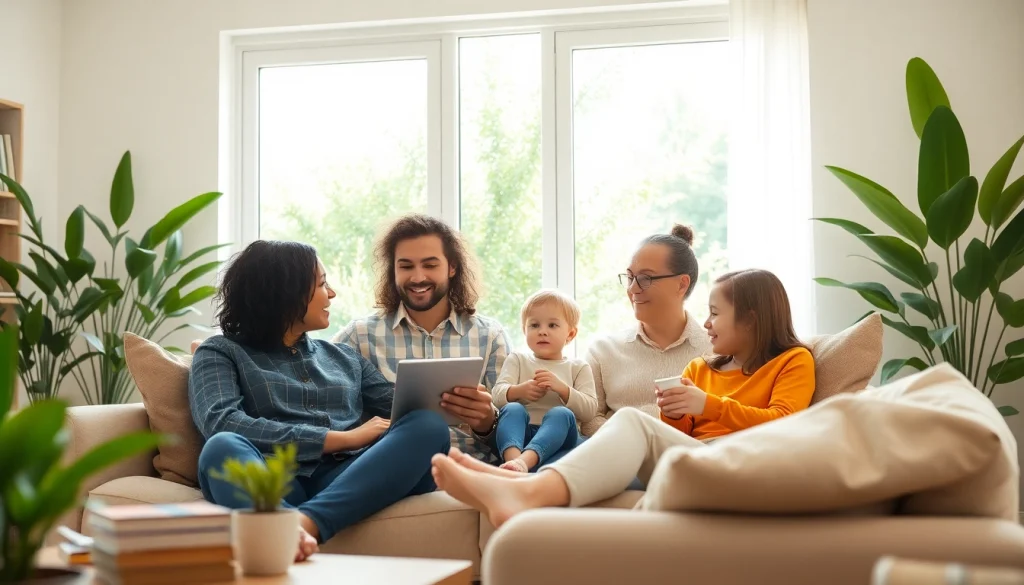 Showcasing a serene living space inspired by https://sicherlebensraum.de illustrating sustainable family life.