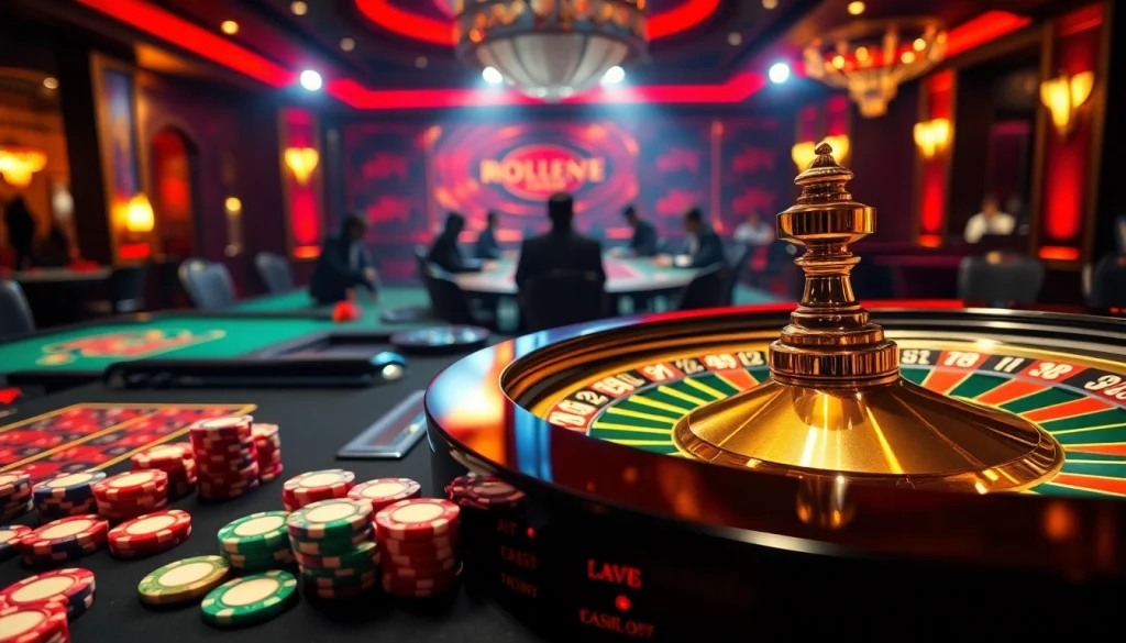 Engaging view of casino gaming with roulette table at https://casinodeets.com highlighting excitement and luxury.