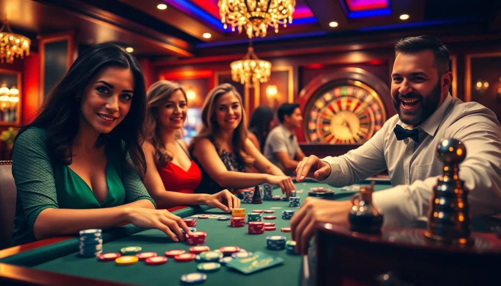 Experience thrilling poker action at https://okfunax.com/ with exciting gameplay and vibrant casino scenes.
