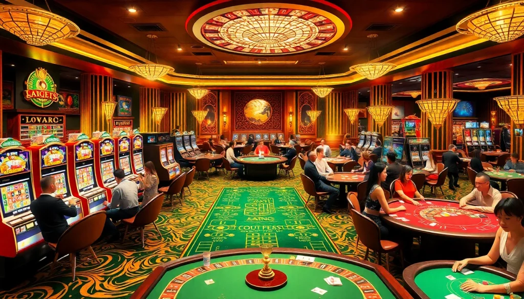 Engage with excitement at trang chủ 789win, featuring lively poker tables, slot machines, and enthusiastic gamblers.