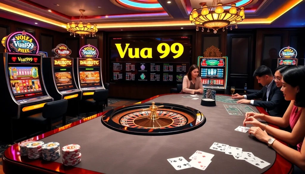 Experience the luxury of Vua99 casino with thrilling games and vibrant slot machines.