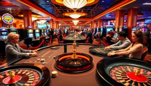 Experience the thrill of betting at MMOO, featuring vibrant casino tables and dynamic gameplay.