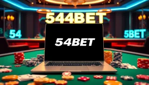 Experience the excitement of 54BET Download with vibrant casino elements and a sleek interface.