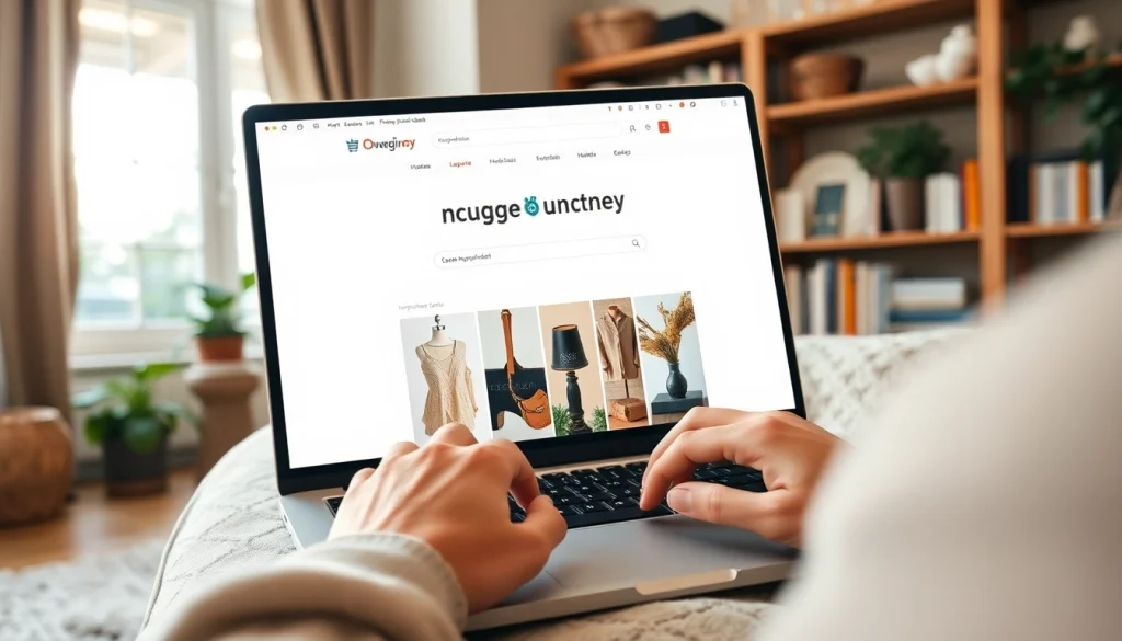 Engaging user navigates https://nugevonden.nl on a laptop in a cozy home environment.